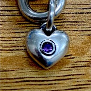 James Avery Amethyst Keepsake Heart